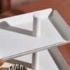 Sleek white multi-tier serving tray with elevated compartments, modern design, perfect for stylish food presentation at events and gatherings.