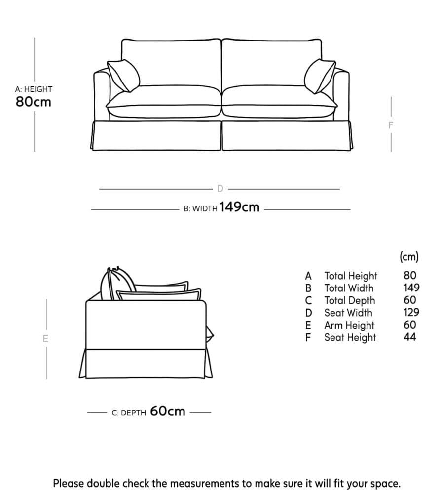 Keswick 2 Seater Sofa - Powder Blue Velvet - Image 5