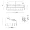Hambleton 2 Seater Sofa - Maroon Velvet - Thumbnail Image 5