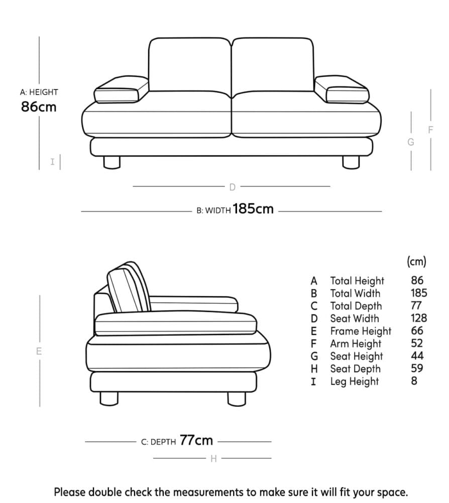 Fermo 2 Seater Sofa - Brown Leatherette - Image 4