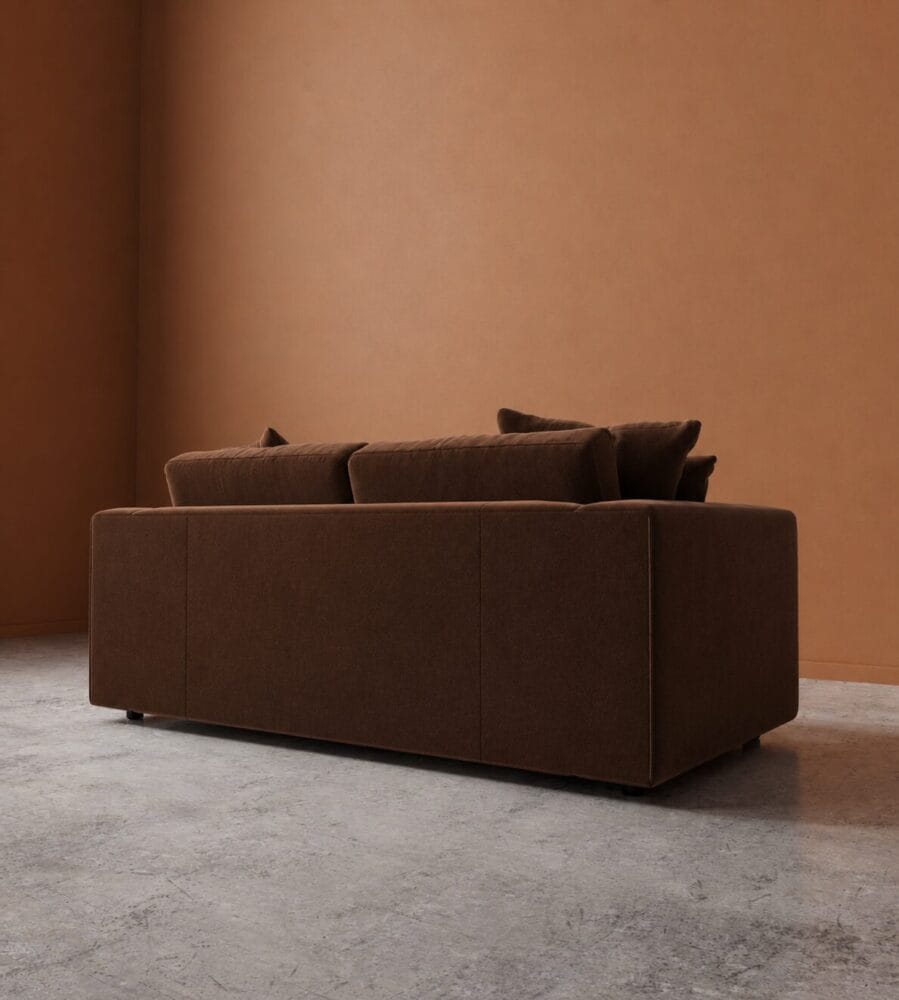 Althaea 3 Seater Sofa - Chocolate Brown - Image 3