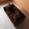 Althaea 3 Seater Sofa - Chocolate Brown - Thumbnail Image 4