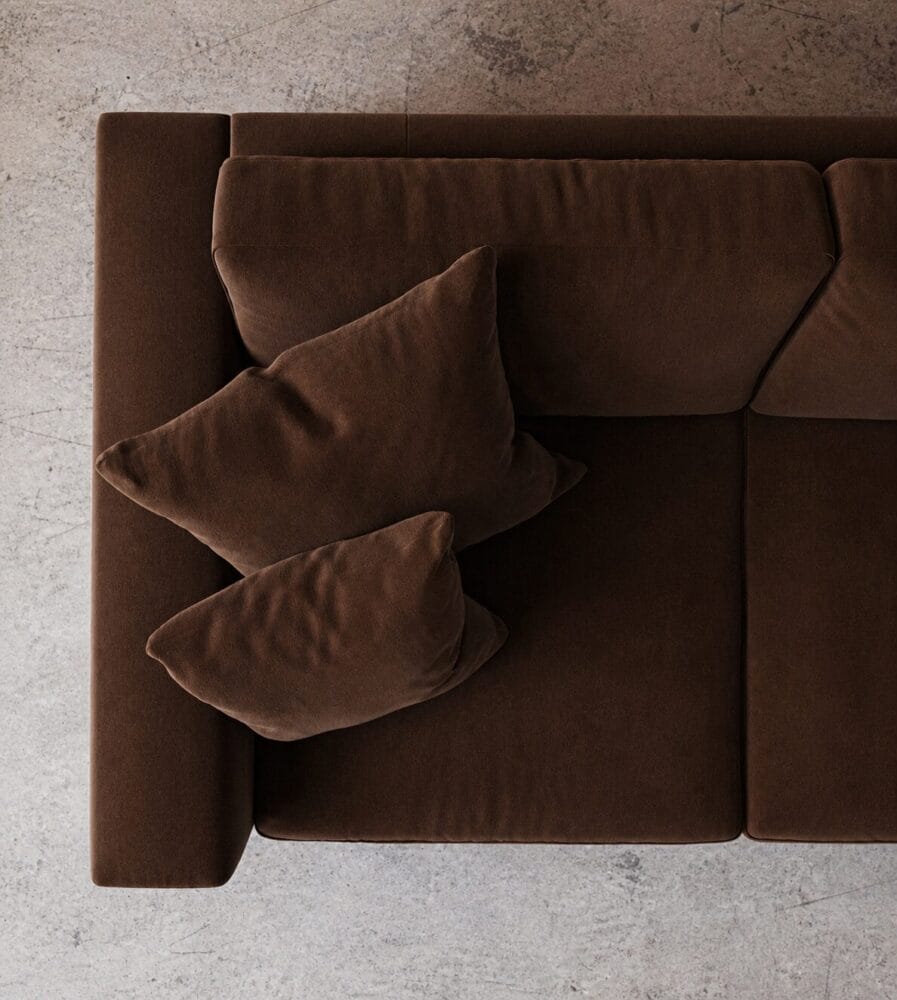 Althaea 3 Seater Sofa - Chocolate Brown - Image 5