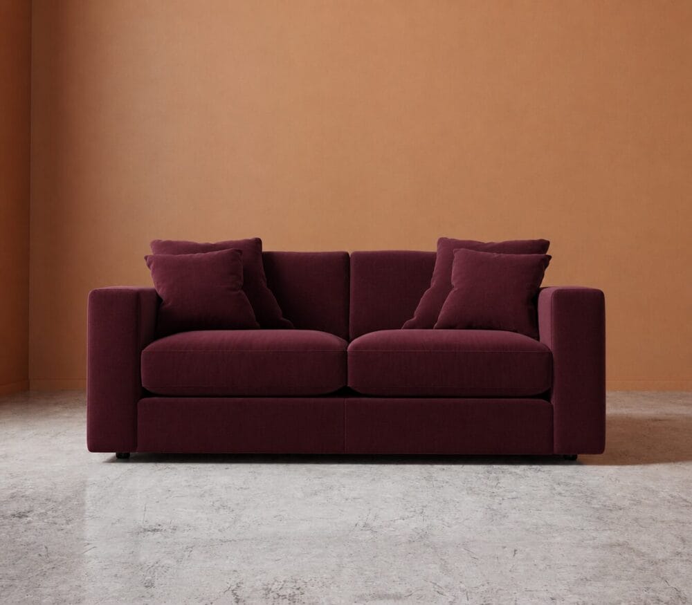 Althaea 3 Seater Sofa - Dark Wine