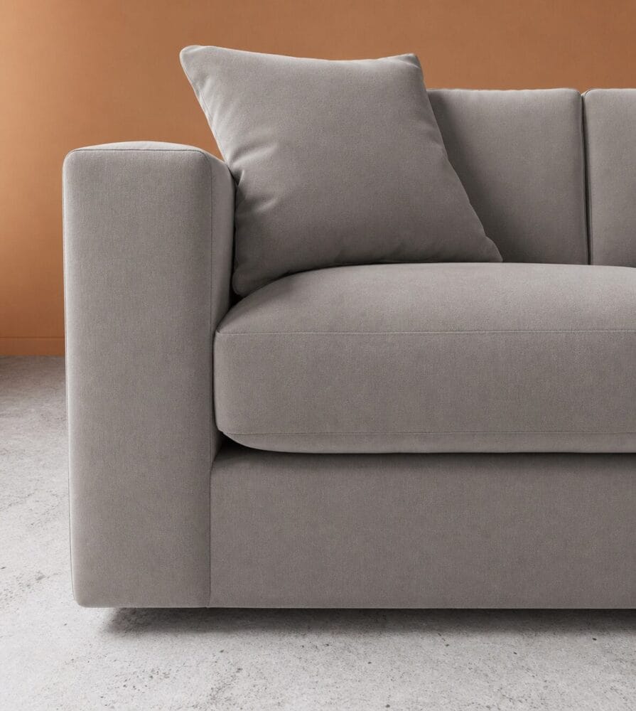 Althaea 3 Seater Sofa - Light Grey - Image 4