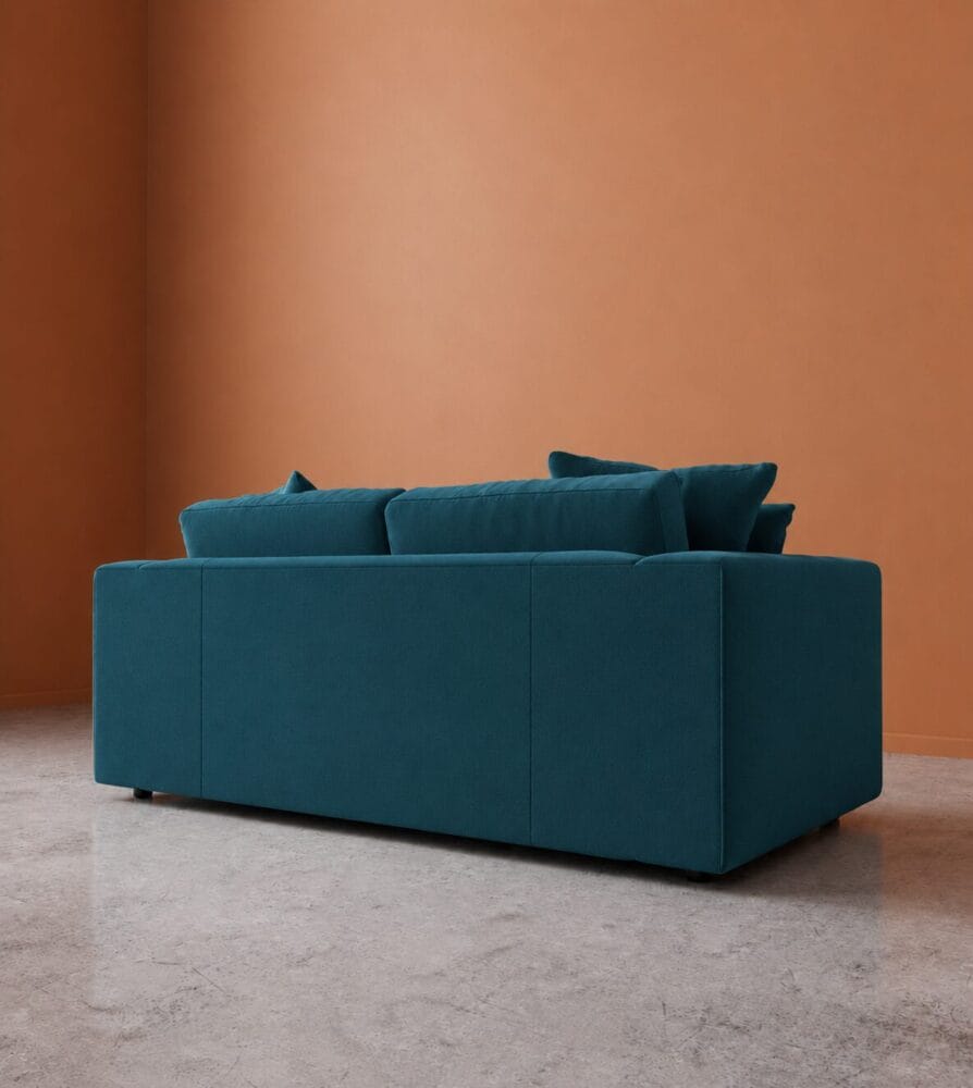 Althaea 3 Seater Sofa - Teal Blue - Image 4