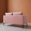 Aravali 2 Seater Sofa - Blush Pink Velvet - Thumbnail Image 2