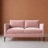 Aravali 2 Seater Sofa - Blush Pink Velvet