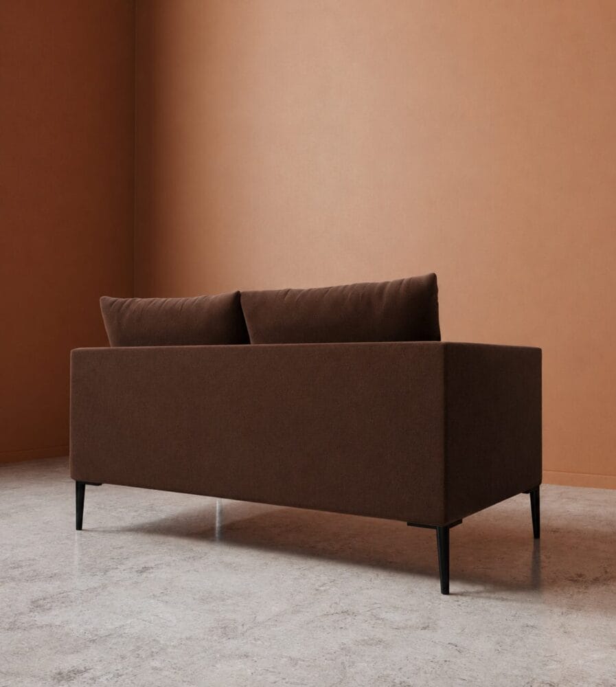 Aravali 2 Seater Sofa - Chocolate Brown Velvet - Image 2