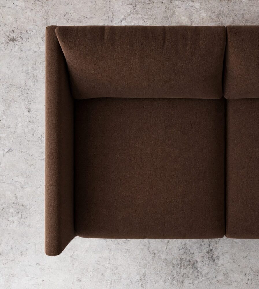 Aravali 2 Seater Sofa - Chocolate Brown Velvet - Image 5