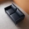 Aravali 2 Seater Sofa - Navy Blue Leatherette - Thumbnail Image 5
