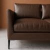 Aravali 2 Seater Sofa - Dark Brown Leatherette - Thumbnail Image 3