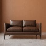 Aravali 2 Seater Sofa - Dark Brown Leatherette