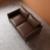 Aravali 2 Seater Sofa - Dark Brown Leatherette - Thumbnail Image 5
