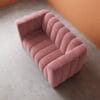 Calmora 2 Seater Sofa - Blush Pink Velvet - Thumbnail Image 4