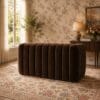 Calmora 2 Seater Sofa - Chocolate Brown Velvet - Thumbnail Image 4