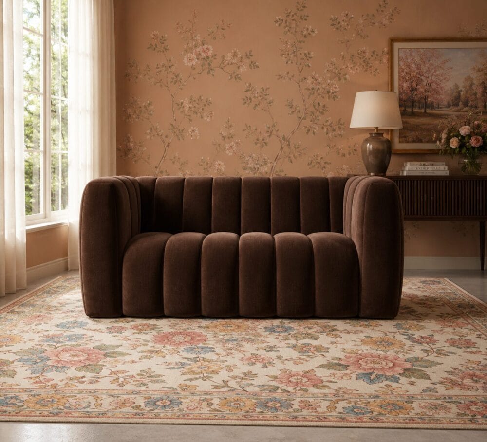 Calmora 2 Seater Sofa - Chocolate Brown Velvet