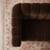 Calmora 2 Seater Sofa - Chocolate Brown Velvet - Thumbnail Image 3