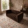 Calmora 2 Seater Sofa - Chocolate Brown Velvet - Thumbnail Image 2