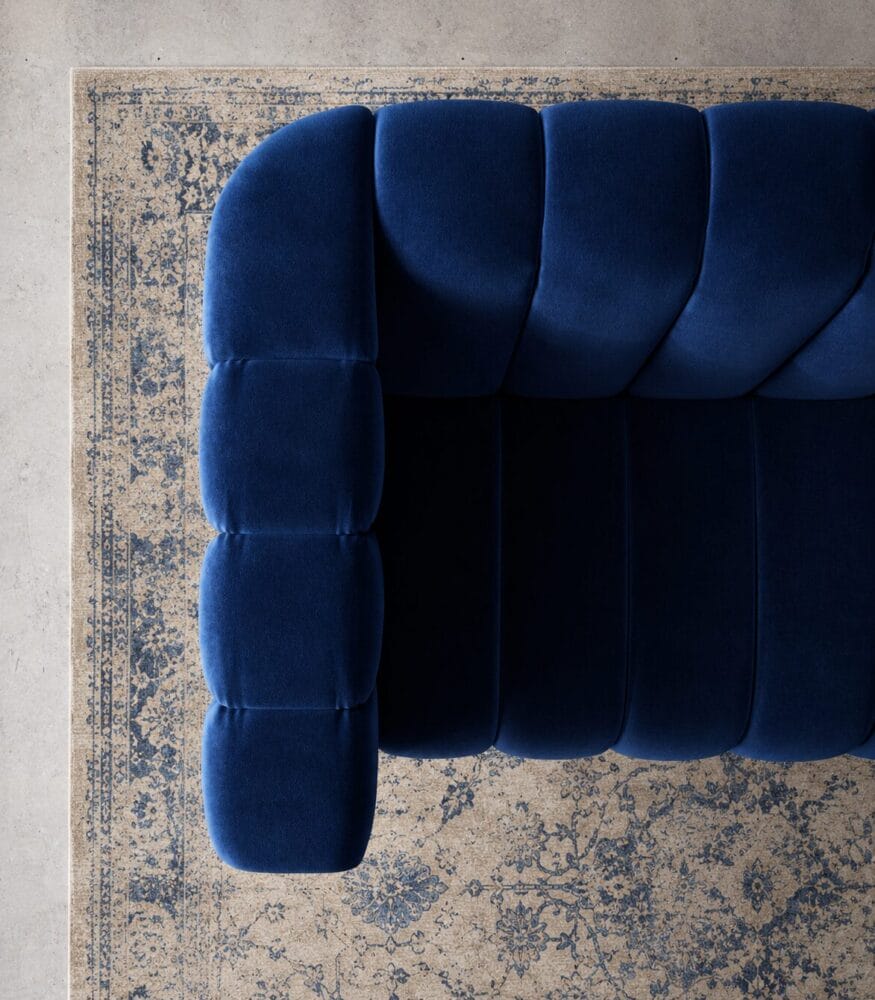 Calmora 2 Seater Sofa - Cobalt Blue Velvet - Image 5