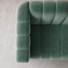 Calmora 2 Seater Sofa - Dark Mint Green Velvet - Thumbnail Image 5