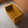 Calmora 2 Seater Sofa - Mustard Velvet - Thumbnail Image 3