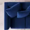 Alena sofa cushion detail cobalt blue velvet soft seating