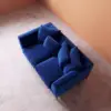 Alena two seater sofa top angle cobalt blue compact living room sofa