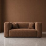 Cushora 2 Seater Sofa - Brown Suede