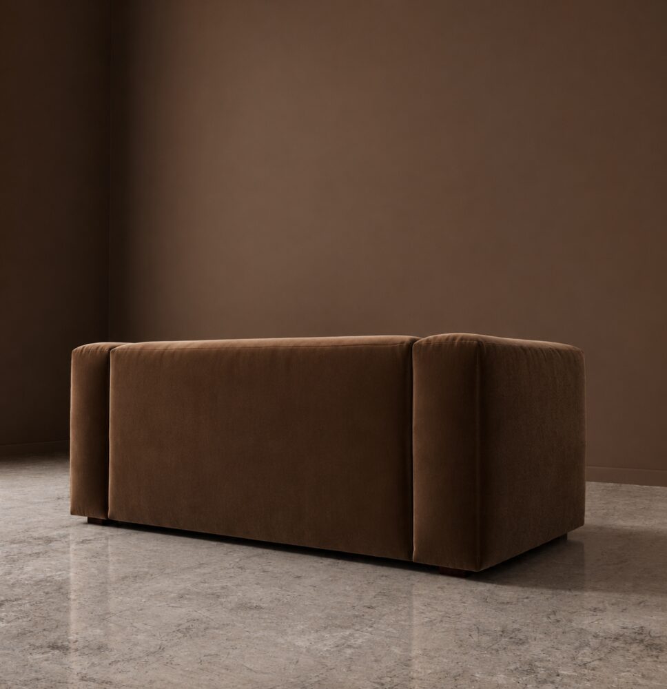 Cushora 2 Seater Sofa - Brown Suede - Image 2