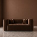 Cushora 2 Seater Sofa - Chocolate Brown Velvet
