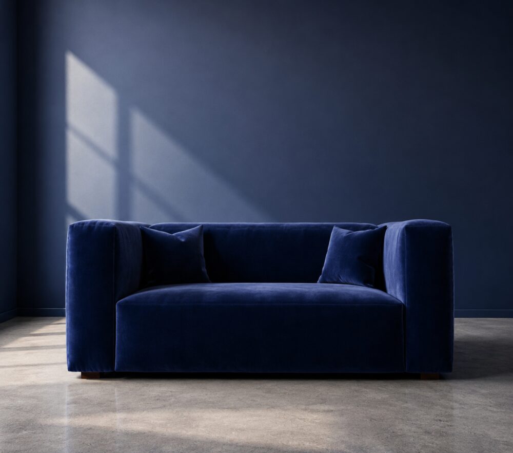Cushora 2 Seater Sofa - Cobalt Blue Velvet
