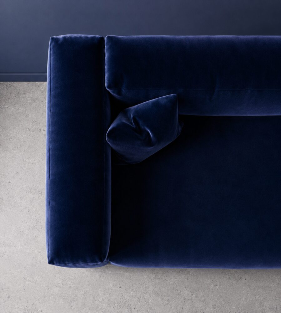 Cushora 2 Seater Sofa - Cobalt Blue Velvet - Image 2
