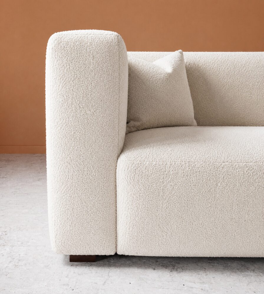 Cushora 2 Seater Sofa - White Boucle - Image 5