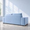 Denver 2 Seater Sofa - Baby Blue Velvet - Thumbnail Image 2
