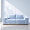 Denver 2 Seater Sofa - Baby Blue Velvet