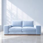 Denver 2 Seater Sofa - Baby Blue Velvet
