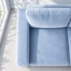 Denver 2 Seater Sofa - Baby Blue Velvet - Thumbnail Image 3