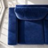 Denver 2 Seater Sofa - Electric Blue Velvet - Thumbnail Image 4