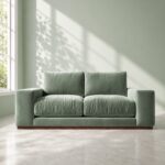 Denver 2 Seater Sofa - Mint Green Velvet