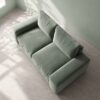Denver 2 Seater Sofa - Mint Green Velvet - Thumbnail Image 4