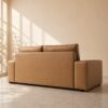Denver 2 Seater Sofa - Tan Brown Leatherette - Thumbnail Image 5