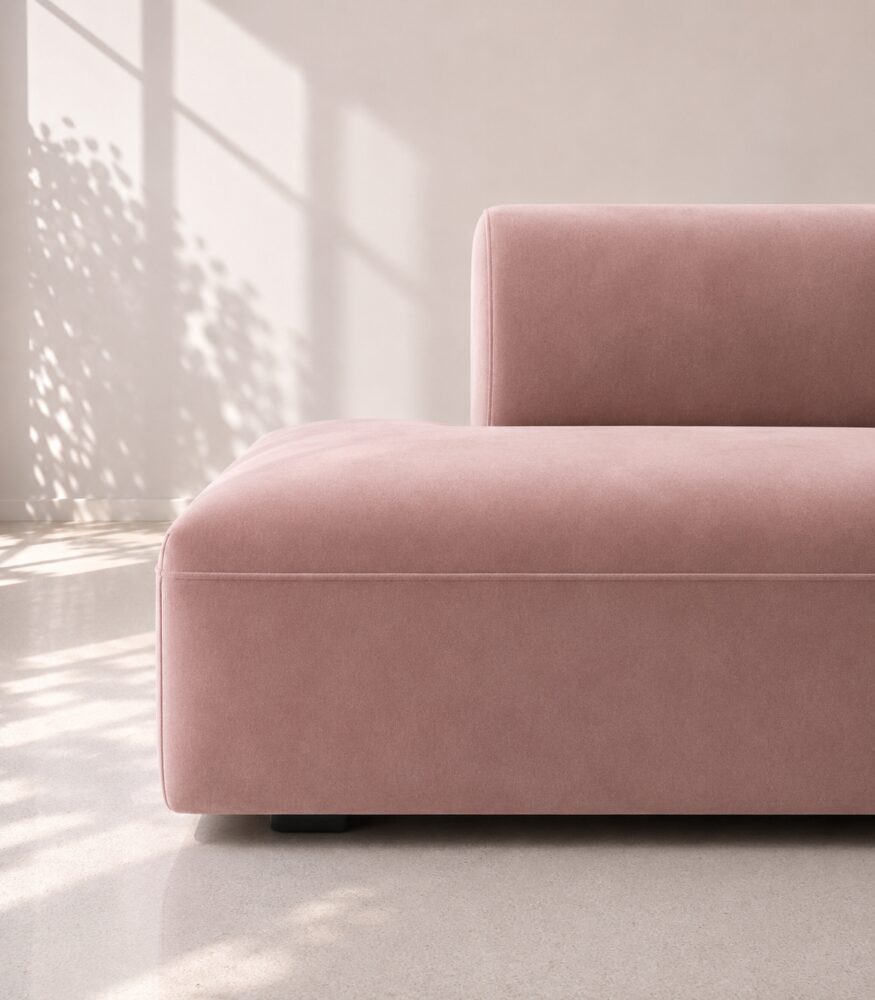 Dudley 4 Seater Sofa - Blush Pink - Image 3