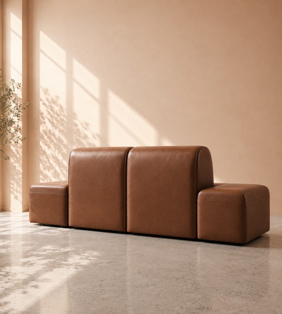 Dudley 4 Seater Sofa - Brown - Image 4