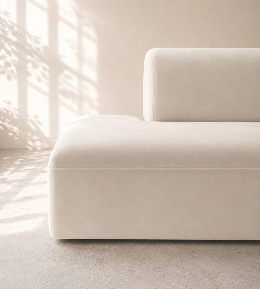 Dudley 4 Seater Sofa - Cream - Image 2