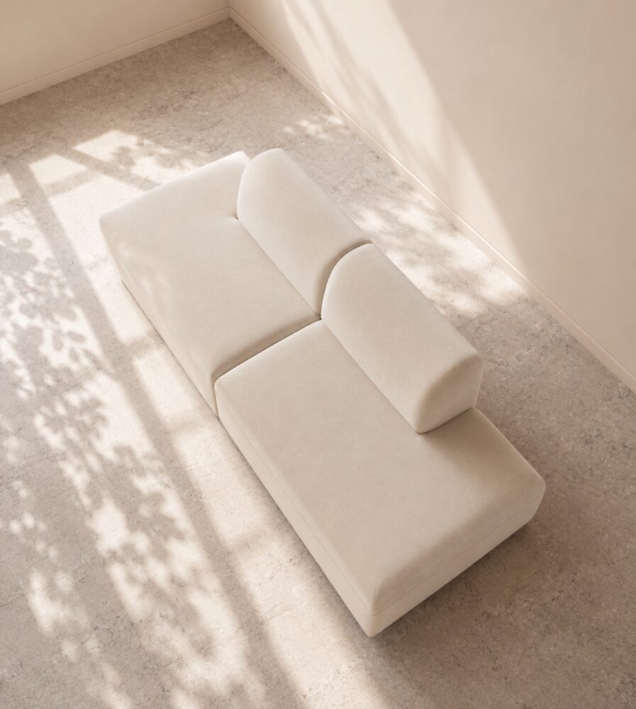Dudley 4 Seater Sofa - Cream - Image 4