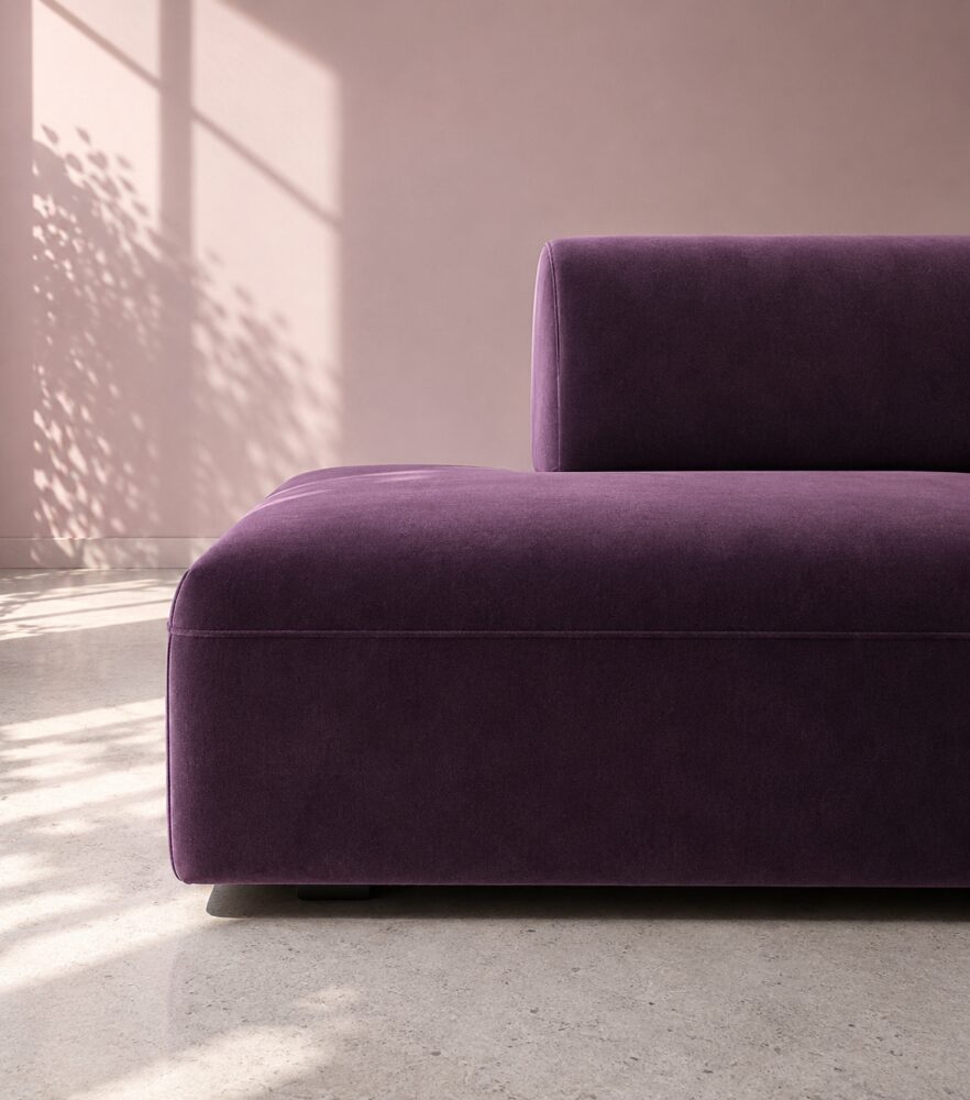 Dudley 4 Seater Sofa - Dark Purple - Image 3