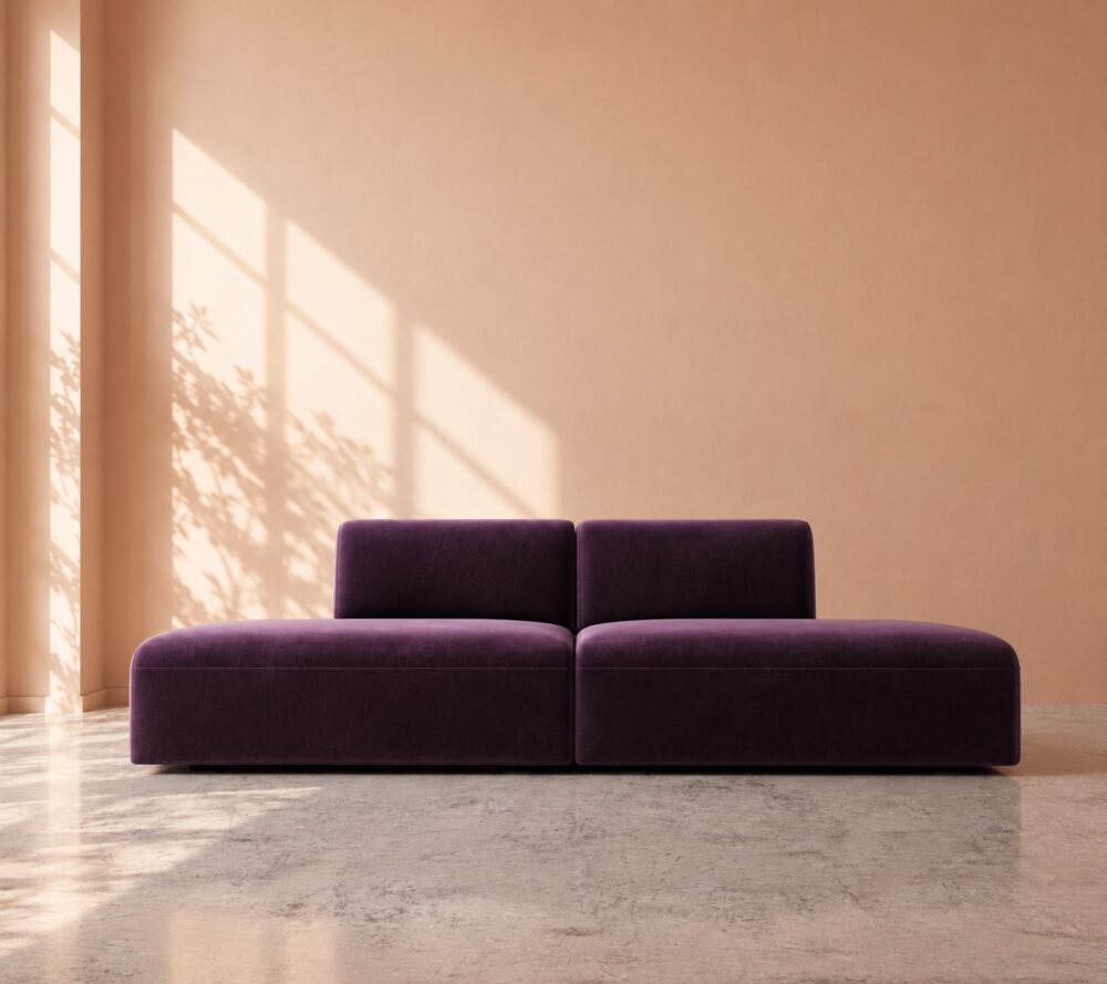 Dudley 4 Seater Sofa - Dark Purple