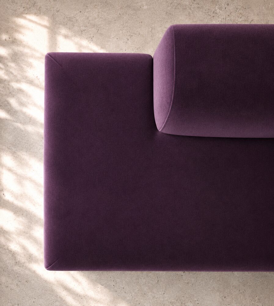 Dudley 4 Seater Sofa - Dark Purple - Image 4