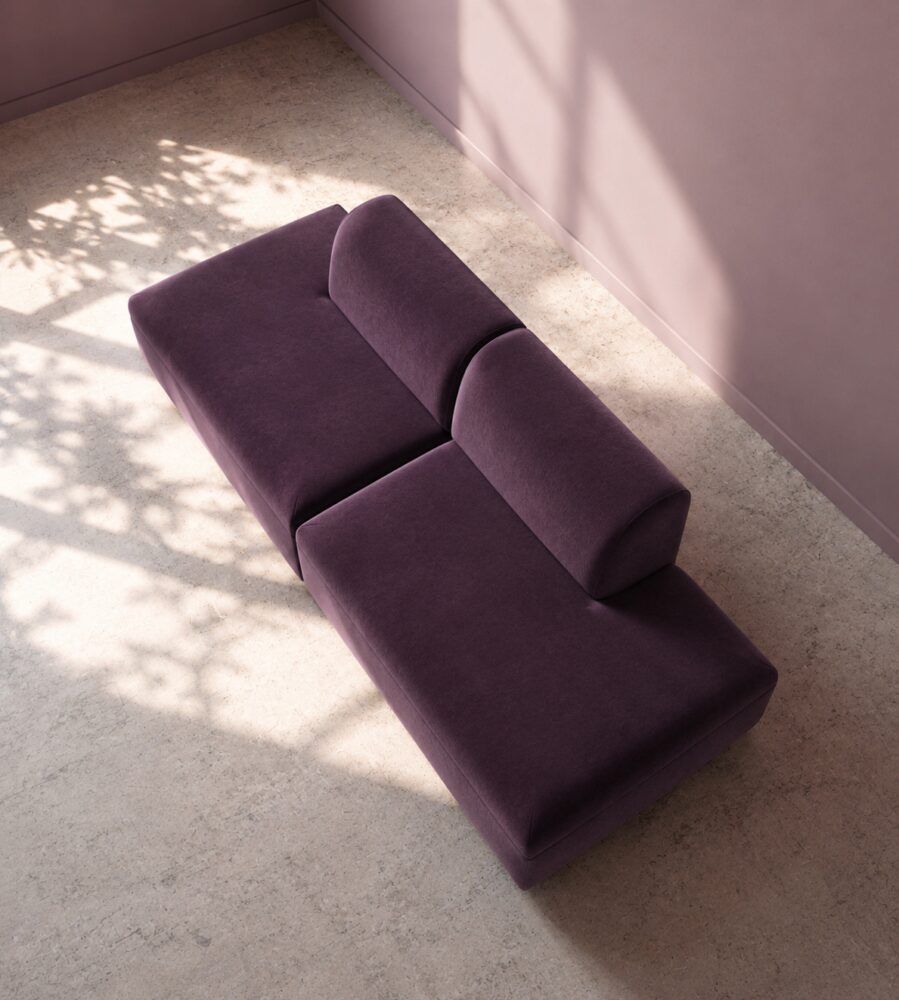 Dudley 4 Seater Sofa - Dark Purple - Image 5